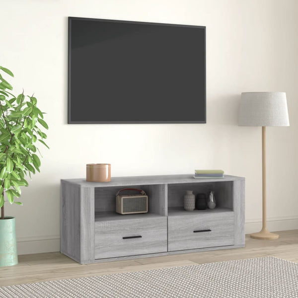 Graues TV-Möbel Cealic 100x35x40cm (Holz)