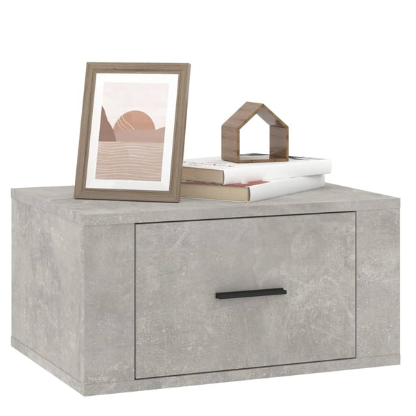 Betongrauer wandmontierter Nachttisch Vulturul 50x36x25cm