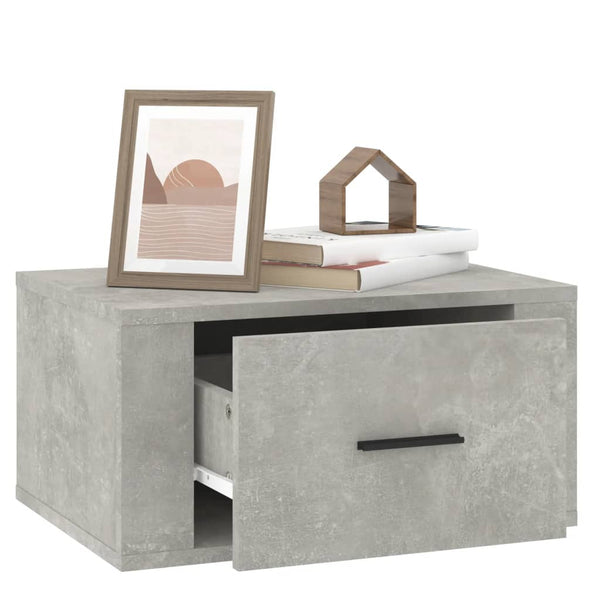 Betongrauer wandmontierter Nachttisch Vulturul 50x36x25cm