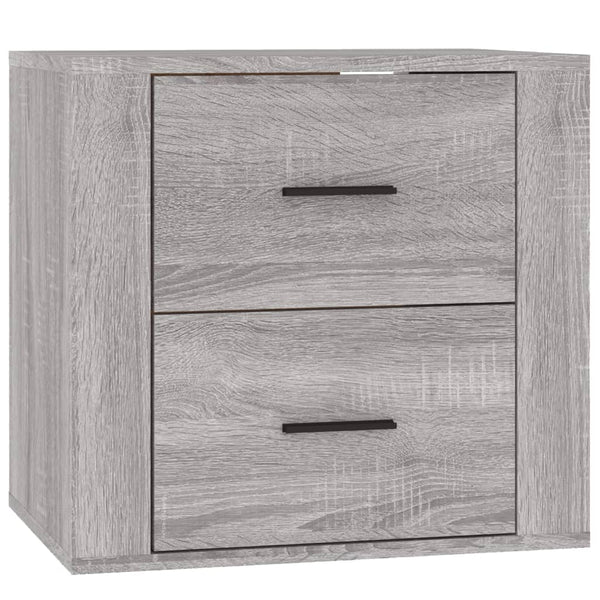 Grauer wandmontierter Nachttisch Naida 50x36x47cm