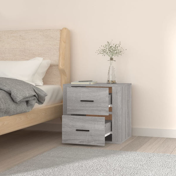 Grauer wandmontierter Nachttisch Naida 50x36x47cm