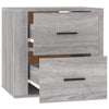 Grauer wandmontierter Nachttisch Naida 50x36x47cm