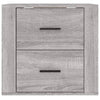 Grauer wandmontierter Nachttisch Naida 50x36x47cm