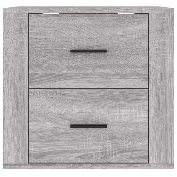 Grauer wandmontierter Nachttisch Naida 50x36x47cm