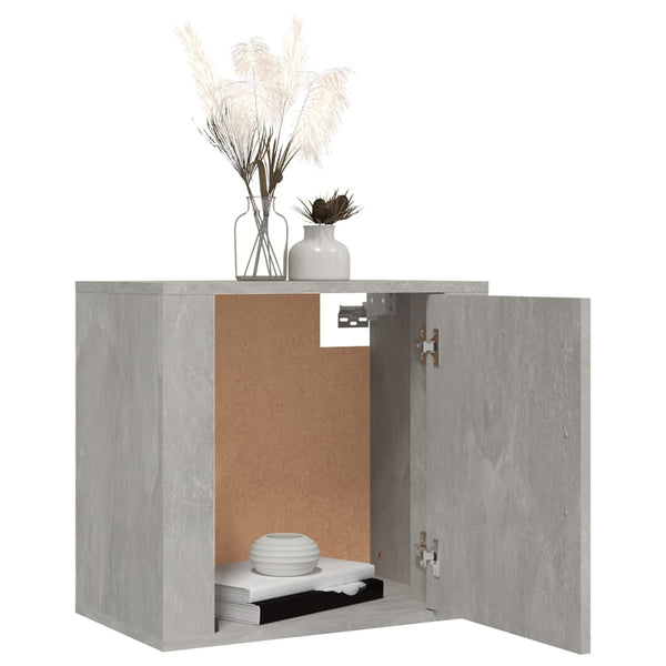 Wandmontierter Nachttisch Monserrat aus betongrauem Beton 50x30x47cm