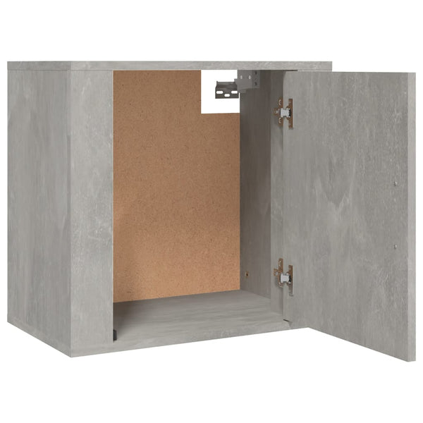 Wandmontierter Nachttisch Monserrat aus betongrauem Beton 50x30x47cm