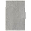 Wandmontierter Nachttisch Monserrat aus betongrauem Beton 50x30x47cm