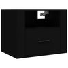 Schwarzer wandmontierter Nachttisch Wili 50x36x40cm