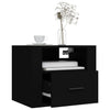Schwarzer wandmontierter Nachttisch Wili 50x36x40cm