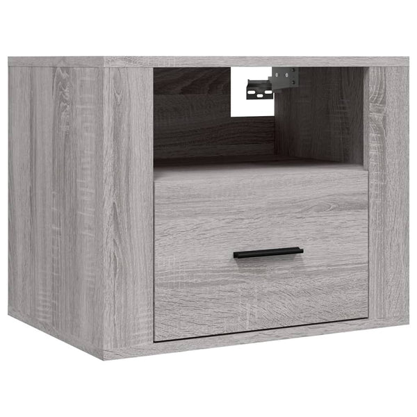 Harmaa seinäkiinnitettävät yöpöydät Wili 50x36x40cm (2 kpl sonoma)