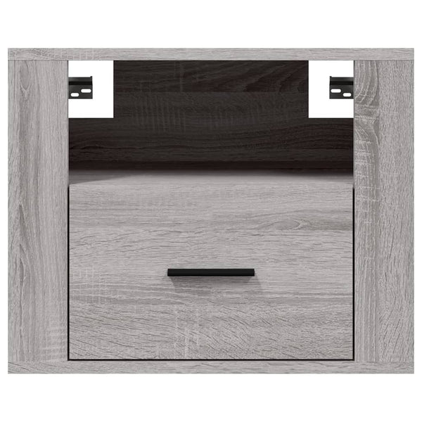 Harmaa seinäkiinnitettävät yöpöydät Wili 50x36x40cm (2 kpl sonoma)