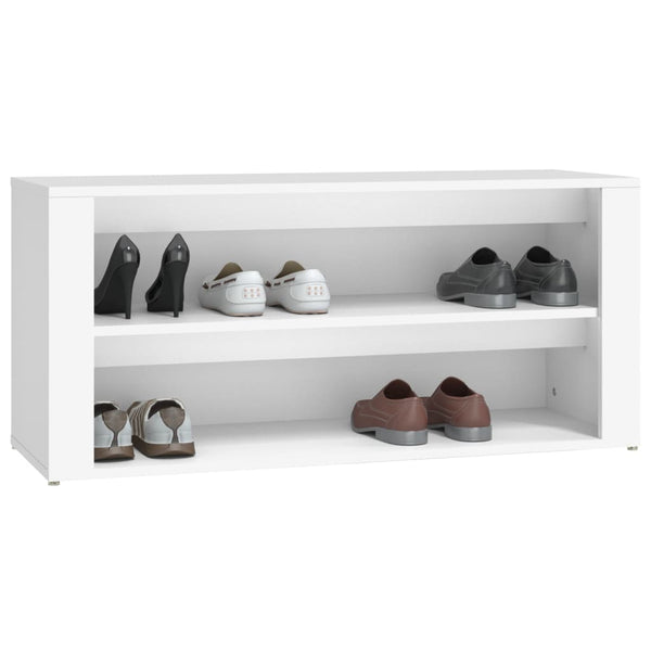 Weißer Schuhschrank Hore 100x35x45cm (Holz)