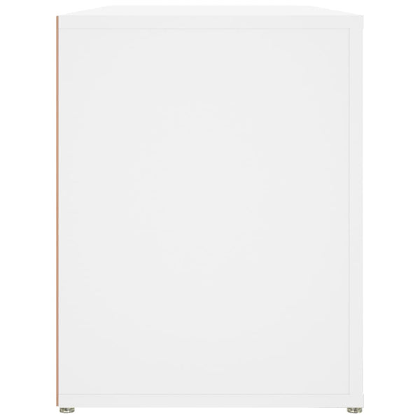 Weißer Schuhschrank Hore 100x35x45cm (Holz)