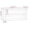 Weißer Schuhschrank Hore 100x35x45cm (Holz)