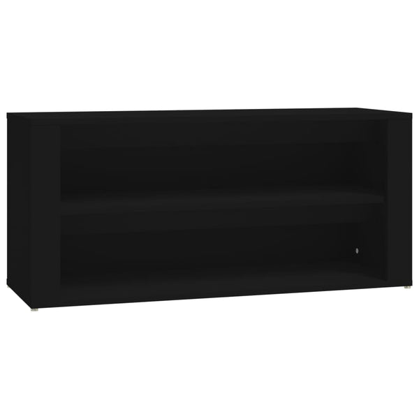 Schwarzer Schuhregal Hore 100x35x45cm (Holz)