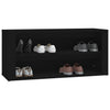 Schwarzer Schuhregal Hore 100x35x45cm (Holz)