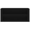 Schwarzer Schuhregal Hore 100x35x45cm (Holz)