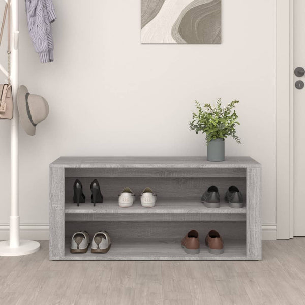 Graues Schuhregal Hore 100x35x45cm (Holz)