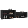 Schwarzer Schuhschrank Partiu 150x35x45cm (Holz)
