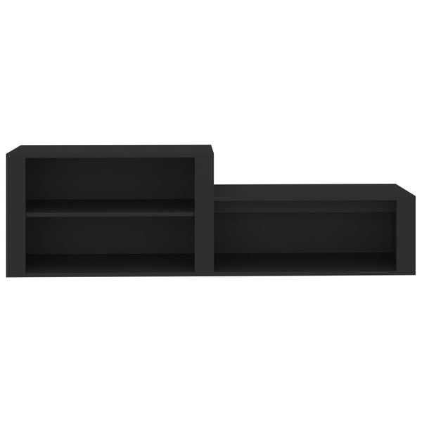 Schwarzer Schuhschrank Partiu 150x35x45cm (Holz)