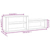 Schwarzer Schuhschrank Partiu 150x35x45cm (Holz)