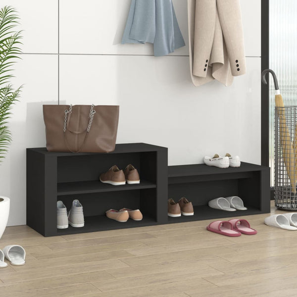 Schwarzer Schuhschrank Partiu 150x35x45cm (Holz)