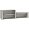 Betongrauer Schuhschrank Partiu 150x35x45cm (Holz)