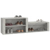 Betongrauer Schuhschrank Partiu 150x35x45cm (Holz)