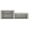 Betongrauer Schuhschrank Partiu 150x35x45cm (Holz)