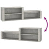 Betongrauer Schuhschrank Partiu 150x35x45cm (Holz)