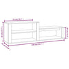 Betongrauer Schuhschrank Partiu 150x35x45cm (Holz)