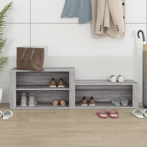 Grauer Schuhschrank Partiu 150x35x45cm (Holz)