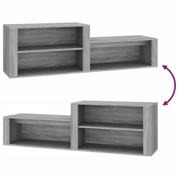 Grauer Schuhschrank Partiu 150x35x45cm (Holz)