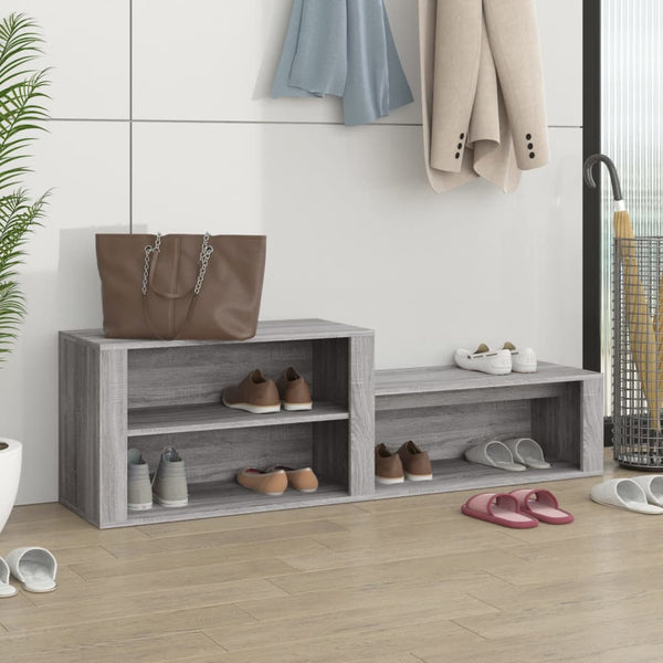 Grauer Schuhschrank Partiu 150x35x45cm (Holz)