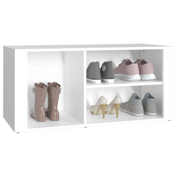 Weißer Schuhschrank Agvani 100x35x45cm (Holz)