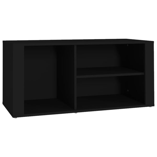 Schwarzer Schuhschrank Agvani 100x35x45cm (Holz)