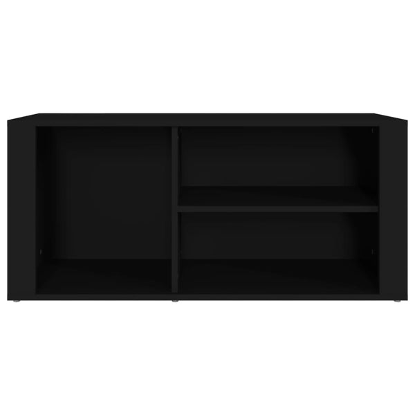 Schwarzer Schuhschrank Agvani 100x35x45cm (Holz)