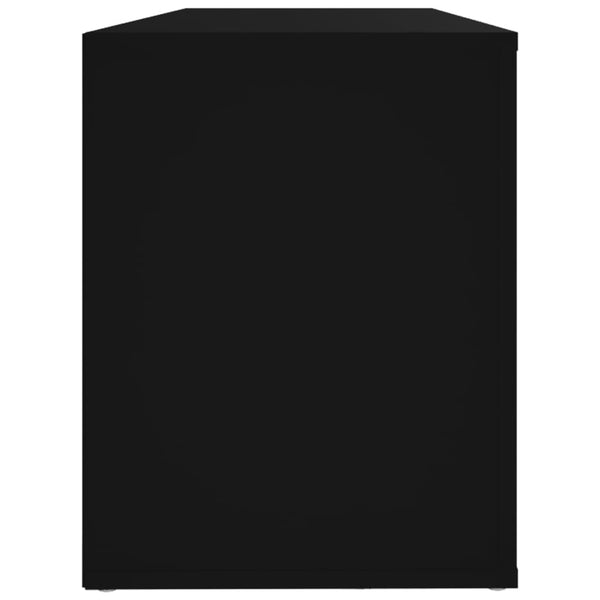 Schwarzer Schuhschrank Agvani 100x35x45cm (Holz)