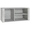 Betongrauer Schuhschrank Agvani 100x35x45cm (Holz)