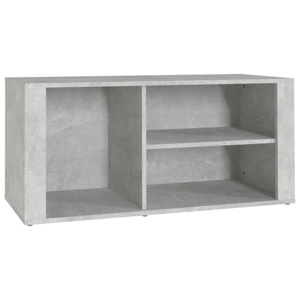 Betongrauer Schuhschrank Agvani 100x35x45cm (Holz)