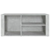 Betongrauer Schuhschrank Agvani 100x35x45cm (Holz)