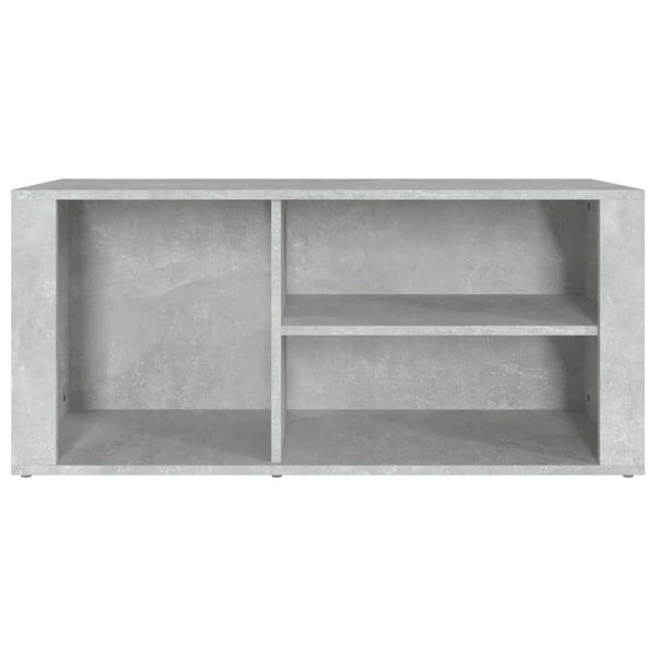 Betongrauer Schuhschrank Agvani 100x35x45cm (Holz)