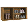 Schuhschrank Agvani aus Raucheiche 100x35x45cm (Holz)