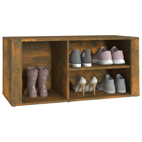 Schuhschrank Agvani aus Raucheiche 100x35x45cm (Holz)