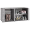 Grauer Schuhschrank Agvani 100x35x45cm (Holz)