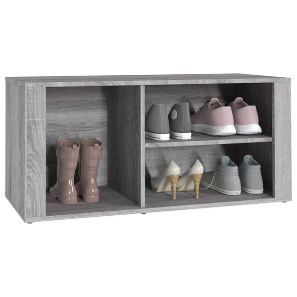 Grauer Schuhschrank Agvani 100x35x45cm (Holz)