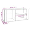 Grauer Schuhschrank Agvani 100x35x45cm (Holz)