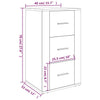 Weißes Sideboard Boata 40x33x70cm (Holz)