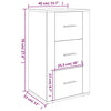 Graues Sideboard Boata 40x33x70cm (Holz)