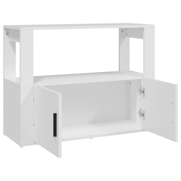 Valkoinen senkki Tatel 80x30x60cm (puinen)